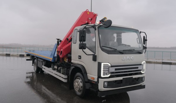 Эвакуатор JAC N120X со сдвижной платформой и КМУ ИНМАН ИМ95. Фото 2